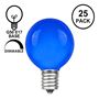 Picture of Blue Satin G50 7 Watt Replacement Bulbs 25 Pack Blue