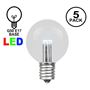 Picture of 5 Pack Pure White LED G50 Globe Bulbs