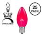 Picture of Pink Transparent C7 5 Watt Bulbs