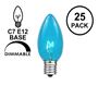 Picture of Teal Transparent C7 5 Watt Bulbs