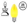 Picture of Yellow Ceramic Opaque C7 5 Watt Replacement Bulbs 25 Pack