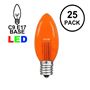 Picture of Amber (Orange)  Smooth Glass C9 LED Bulbs - 25k