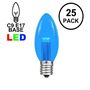 Picture of Blue Smooth Glass C9 LED Bulbs - 25pk