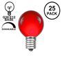 Picture of Red Satin G30 5 Watt Replacement Bulbs 25 Pack