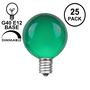 Picture of Green Satin G40 Globe Replacement Bulbs 25 Pack
