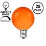 Picture of Orange Satin G40 Globe Replacement Bulbs 25 Pack