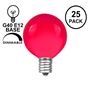 Picture of Pink Satin G40 Globe Replacement Bulbs 25 Pack