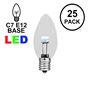 Picture of C7 - Pure White - Glass LED Replacement Bulbs - 25 Pack
