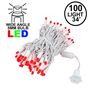 Picture of Commercial Grade Wide Angle 100 LED Red 34' Long White Wire