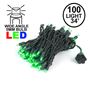 Picture of Commercial Grade Wide Angle 100 LED Green 34' Long Black Wire