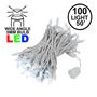 Picture of Commercial Grade Wide Angle 100 LED Pure White 50' Long on White Wire