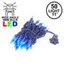 Picture of 50 LED Blue LED Christmas Lights 11' Long on Black Wire