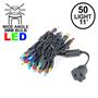 Picture of 50 LED Multi LED Christmas Lights 11' Long on Black Wire