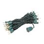 Picture of Clear 50 Light 25' Long Green Wire Christmas Mini Lights