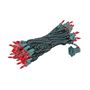 Picture of Red 50 Light 25' Long Green Wire Christmas Mini Lights