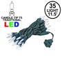 Picture of 35 Light Traditional T5 Pure White LED Mini Lights Green Wire