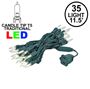 Picture of 35 Light Traditional T5 Warm White LED Mini Lights Green Wire