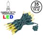 Picture of 35 Light Traditional T5 Yellow LED Mini Lights Green Wire