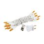 Picture of Non Connectable Amber/Orange White Wire Mini Lights 20 Light 8.5'