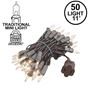 Picture of Brown Wire Clear Christmas Mini Lights 50 Light 11 Feet Long