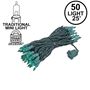 Picture of Green 50 Light 25' Long Green Wire Christmas Mini Lights
