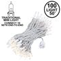 Picture of 100 Light 50' Long White Wire Christmas Mini Lights Connect 10