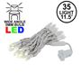Picture of 35 Light Warm White LED Mini Lights 11.5' Long on White Wire