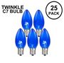 Picture of Blue Twinkle C7 7 Watt Bulbs 25 Pack