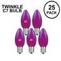 Picture of Purple Twinkle C7 7 Watt Bulbs 25 Pack