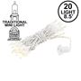 Picture of 20 Light 9' Long White Wire Christmas Mini Lights