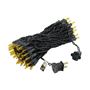 Picture of Yellow Christmas Mini Lights 100 Light 50 Feet Long on Black Wire