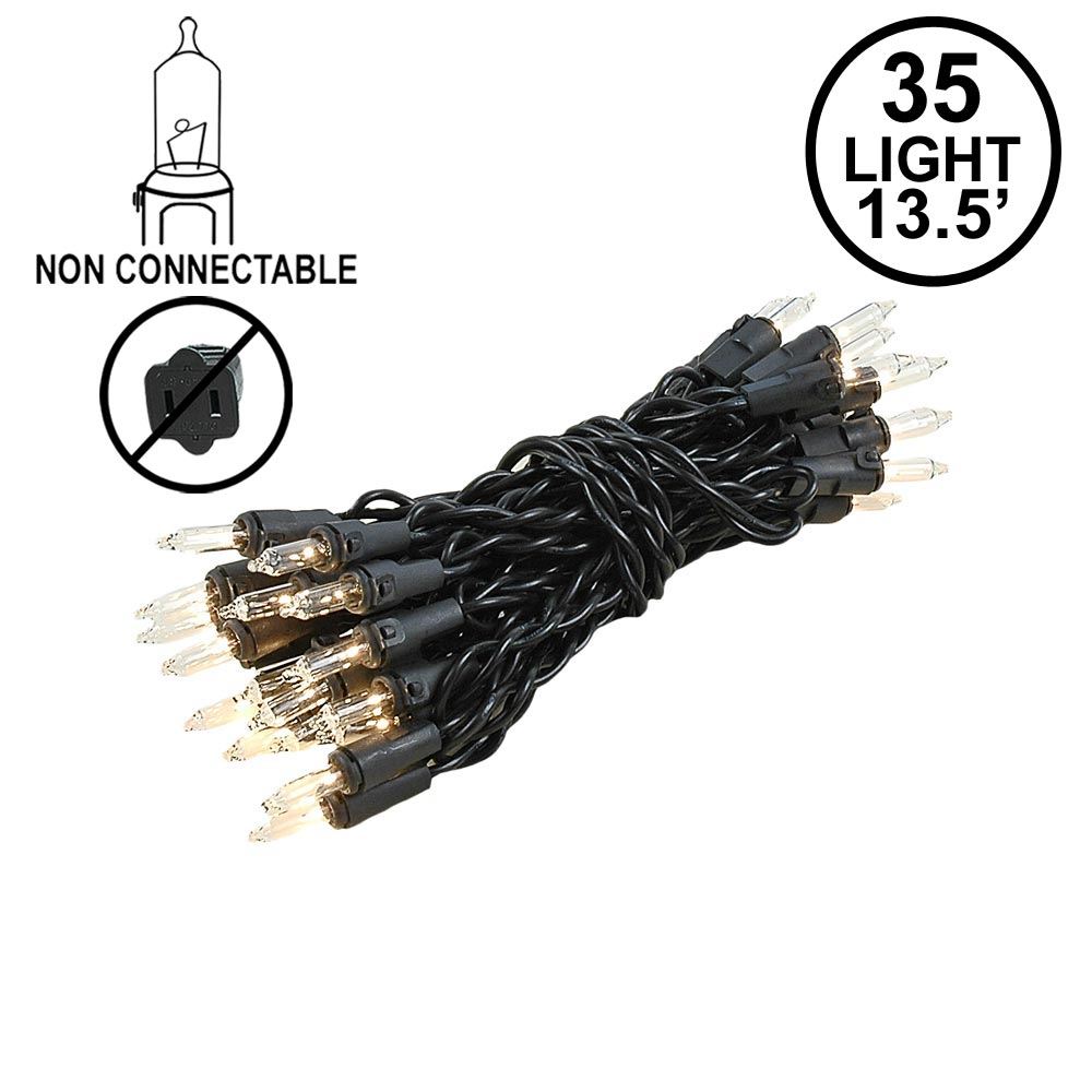 Picture of Non Connectable Black Wire Mini Lights 35 Light 13.5'