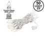 Picture of 50 Light 25' Long White Wire Mini Christmas Lights