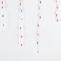 Picture of Multi 100 Light Icicle Lights White Wire Medium Drops