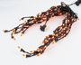 Picture of Frosted Orange 100 Light Icicle Lights Black Wire Medium Drops