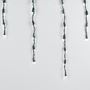Picture of Clear 100 Light Icicle Lights Green Wire Long Drops