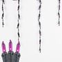 Picture of Purple 100 Light Icicle Lights Black Wire Medium Drops