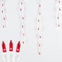 Picture of Red 100 Light Icicle Lights White Wire Medium Drops