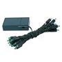 Picture of 20 LED Battery Operated Lights Green on Green Wire