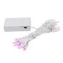 Picture of 20 LED Battery Operated Lights Pink White Wire
