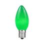 Picture of C9 25 Light String Set with Ceramic Green Bulbs on Green Wire