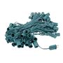 Picture of 100 C9 Ceramic Christmas Light Set - Blue - Green Wire