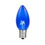Picture of C9 25 Light String Set with Blue Bulbs on Brown Wire