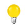 Picture of 25 G30 Globe Light String Set with Yellow Satin Bulbs on Brown Wire