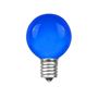 Picture of 25 G30 Globe Light String Set with Blue Satin Bulbs on Black Wire