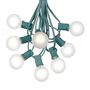 Picture of 25 G40 Globe String Light Set with Frosted Bulbs on Green Wire