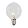 Picture of 25 G40 Globe String Light Set with Clear Bulbs on White Wire