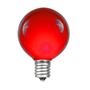 Picture of 25 G40 Globe String Light Set with Red Satin Bulbs on White Wire