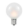 Picture of 100 G40 Globe String Light Set with Frosted White Bulbs on White Wire