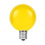 Picture of 25 G40 Globe String Light Set with Yellow Satin Bulbs on Brown Wire